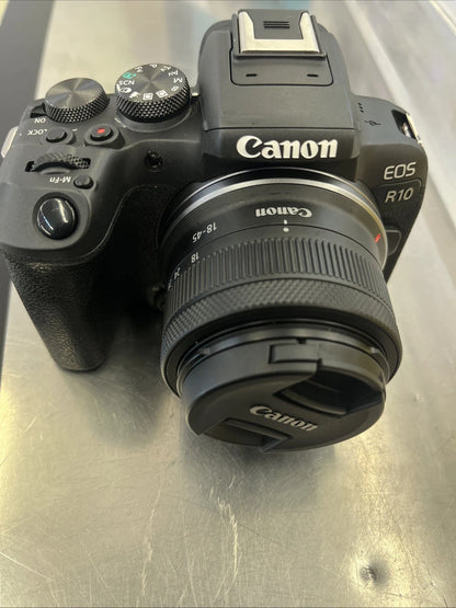 Canon EOS R10 4K UHD 24.2MP RF-S 18-45mm f/4.5-6.3 Mirrorless Camera