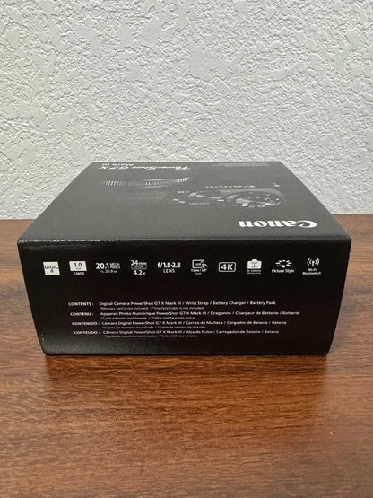 Canon PowerShot G7 X Mark lll 20.1MP Point & Shoot Digital Camera Black US *NEW*